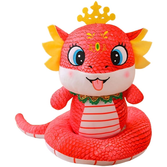 BESTSKY Snake Stuffed Animal,Festive Snake Plush Snake Stuffed Animal,Brings Luck and Celebration Vibes Snake Plush,Red,16cm