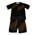 thumbnail image 4 of Men's Suits Product Classification Men's 3D Short Sleeve Beach Sports Shorts Set for Activewear and Travel, 4 of 4