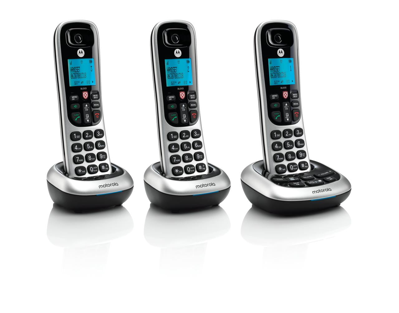 Motorola CD4013 Cordless Telephone - 3 Handsets