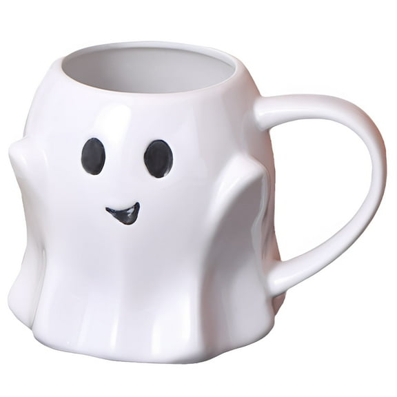 J.Ehonace 15 oz Ceramic Ghostface Cute Mug - Novelty Coffee Tea Milk Cup with Unique Design