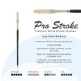 thumbnail image 2 of Creative Mark Pro Stroke Premium White Chungking Hog Bristle Artist Paint Brush - Long Filbert # 6 - Natural Bristle Brush w/ Great Control Suitable for Oils, Watercolors, Acrylics, Alkyds, Caseins, 2 of 7