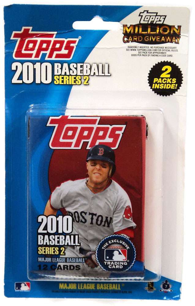 MLB 2010 Topps Baseball Cards Series 2 Trading Card Hanger 2Pack