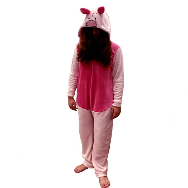 Mameluco con Gorro Bordado Disney Piglet para Dama Talla Mediana Pijamas para Mujer