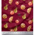 thumbnail image 1 of Soimoi Red Poly Georgette Fabric Cookies & Oranament Christmas Decor Fabric Printed Yard 42 Inch Wide, 1 of 5