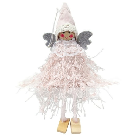 

ActFu Angel Toy Ornament Adorable Wide Application Plush Utility Little Girl Christmas Tree Hanging Doll Pendant for Home
