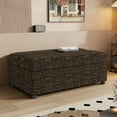 thumbnail image 6 of Harper & Bright Designs Twin Size Folding Ottoman Sleeper Bed with Mattress, Fold Out Sleeper Sofa Bed, Convertible Ottoman into Sofa Bed for Living Room Small Apartment Office, Espresso, 6 of 18
