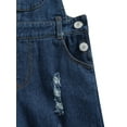 thumbnail image 5 of Hirigin Baby Girls Suspender Ripped Jeans Toddler Strap Denim Flare Pants Overalls Two Layers Ruffle Leggings, 5 of 6