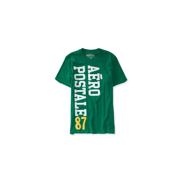 Camiseta gráfica Aeropostale para hombre Aero 87 verde XS