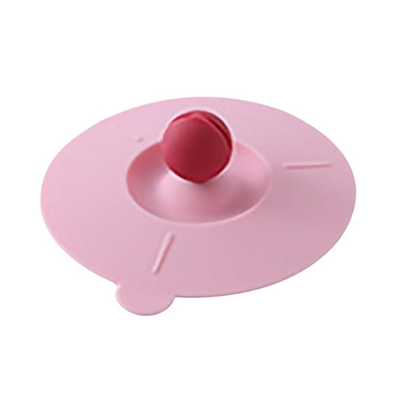 1 Pcs Silicone Lids for Cups,3.93'' Colored Cup Covers for Drink,Reusable Mug Cover,Food Grade Anti-dust Seal Airtight Cup Cover with Spoon Holder, Universal Cup Lids for Mug Tea Coffee Glass(Pink)