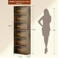 thumbnail image 2 of YYEAN 71" Tall Bookcase, 6-Tier Open Display Storage Shelves, Floor Standing Large Book Shelf for Living Room, Home Office, Bed Room-Brown, 2 of 11