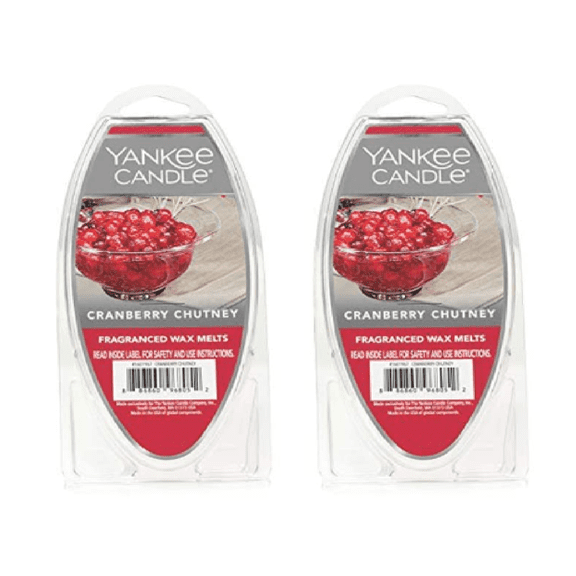 Yankee Candle Cranberry Chutney Fragranced Wax Melts, 2.6 oz Pack of 2