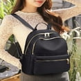 thumbnail image 3 of LNGOOR Versatile Solid Color Backpack Large Capacity Multi Compartment Business Casual Rucksack Nylon Waterproof Lightweight Preppy Campus Schoolbag Laptop Daypack Fashion Women‘s Travel, 3 of 7