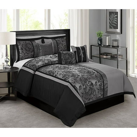 Unique Home 7 Piece Peony Jacquard Fabric Clearence