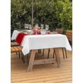 thumbnail image 3 of Outdoor Table Cloth with Umbrella Hole and Zipper, Red Solid Color Texture Waterproof Rectangle Tablecloth 60"x102", Simple Red Stripes Washable Table Cover for Outside Party Patio Picnic, 3 of 8