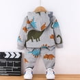 thumbnail image 4 of Hicidod Toddler 2pcs Outfits Long Sleeve Hoodies Sweatpants Cute Cartoon Printed Fall Winter Casual Sport Clothing Set, 4 of 7