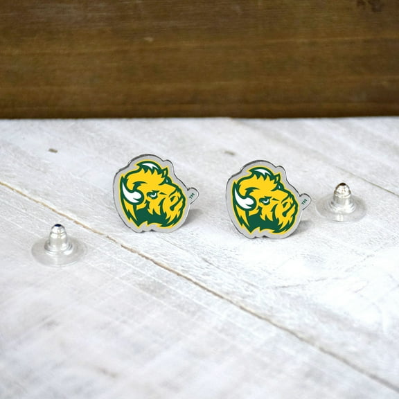 Fan Frenzy Gifts North Dakota State Bison Officially Licensed Post Earrings