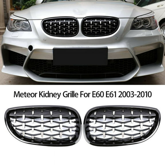Front Bumper Kidney Grill Diamond Grille for E60 E61 5Series 550I 535I M5 2003-2010 Meteor
