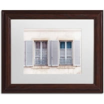 Trademark Fine Art 'French Windows II' Canvas Art by Cora Niele, White Matte, Wood Frame