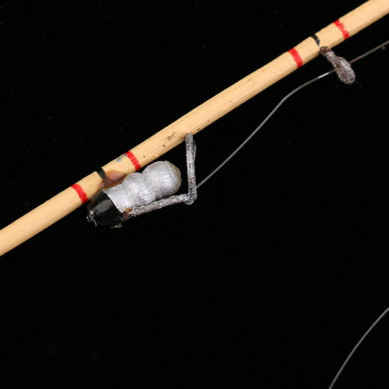 1/12 Dollhouse Miniature Wooden Fishing Rod Fishing Pole Model Accessory Toy  