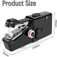 thumbnail image 2 of Máquina de coser de mano, herramienta de costura inalámbrica de mano, mini máquina de coser portátil, esencial para reparaciones rápidas en el hogar y manualidades de costura (negro) Zhivalor XMWJ068-1, 2 of 4