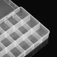 thumbnail image 2 of Labymos Adjustable Dividers Transparent Plastic 18 Compartment Slot Storage Box Organizer Jewelry Tools Electronic Components, 2 of 8