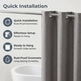 thumbnail image 2 of Unique Bargains Solid Color Linen-Like Shower Curtain Machine Washable Grey 71"W x 71"L, 2 of 5