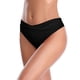 thumbnail image 4 of Traje de baño sólido atrevido para mujer, parte inferior de bikini frontal, parte inferior fruncida, bañador Fridja nalpqowj18892, 4 of 9