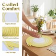 thumbnail image 5 of Unique Bargains 6Pcs Woven Dining Table Decor Round Placemats Yellow 11.8x11.8in, 5 of 5