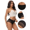 thumbnail image 3 of Unique Bargains Mid Rise Breathable Lace Underwear Briefs S Black, 3 of 6