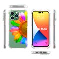 thumbnail image 5 of CoverON Phone Design For Apple iPhone 14 Pro Max Case, Clear Flexible Soft Rubber Slim TPU Cover, SunFlower, 5 of 8