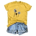 thumbnail image 4 of Blusas de Manga Corta para las Mujeres Divertida Impresión Cuello Redondo Camiseta Vintage, Blusas de Primavera para las Mujeres, 4 of 5