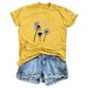 thumbnail image 2 of Blusas de Manga Corta para las Mujeres Divertida Impresión Cuello Redondo Camiseta Vintage, Blusas de Primavera para las Mujeres, 2 of 5