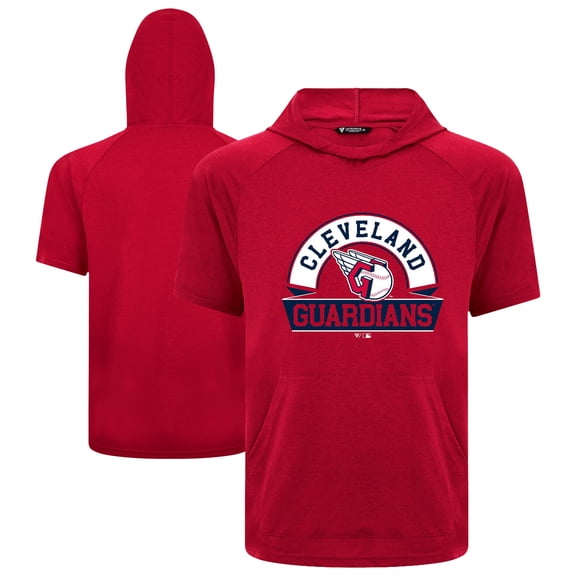 Men's Levelwear Red Cleveland Guardians Phase Banner Arch Hoodie T-Shirt