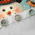 thumbnail image 4 of Manfei Kawaii Winter Snowman Curtains Pack of 2 (42x84 Each) for Kids, Merry Christmas Curtains Blackout, Cartoon Bird Bedroom Curtains, Window Curtains Home Decor, 4 of 6