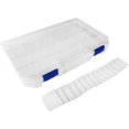 thumbnail image 4 of Large Plastic Tackle Box Storage Organizer Box 3700 with adjustable dividers 4 PACK tackle tray, 4 of 7