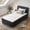 Gray, variant on Vcatnet 16.7" Boneless Full Size Bed Frame with Mattress, 2-in-1 Corduroy Platform Cloud Bed, No Assembly Bed and Mattress, Gray