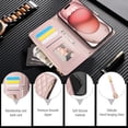thumbnail image 5 of Funda de cuero con correa cruzada para iPhone, carcasa de lujo con cremallera para tarjetas, 11, 12, 13, 14, 15, 16 Pro Max Plus, X, XR, XS Max, 5 of 5