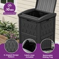 thumbnail image 5 of Uforic 32 Gallon Resin Outdoor Trash Can, Waterproof Garbage Bin with Lid and Drip Tray for Porch, Backyard, Patio, Black, 5 of 8