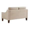 thumbnail image 6 of Nmkwnr Modern 2 Seater Loveseat Sofa for Living Room Office, Upholstered Velvet Small Couch Sofa with Wooden Legs, 6 of 9