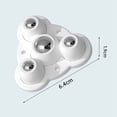 thumbnail image 6 of 16Pcs Self Adhesive Type Mute Universal Wheel 4 Beads Furniture Casters Wheels 300Kg Stainless Steel Wheel White, 6 of 8