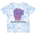 thumbnail image 3 of Inktastic I Love My Sissy Elephant Purple Pink Boys or Girls Toddler T-Shirt, 3 of 5