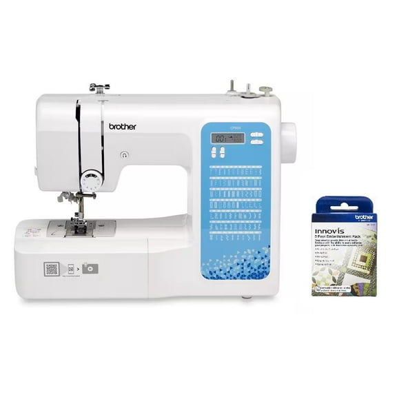 Brother CP80X Computerized Sewing Machine and SA5FTPKG 5-Foot Embellishment Pack
