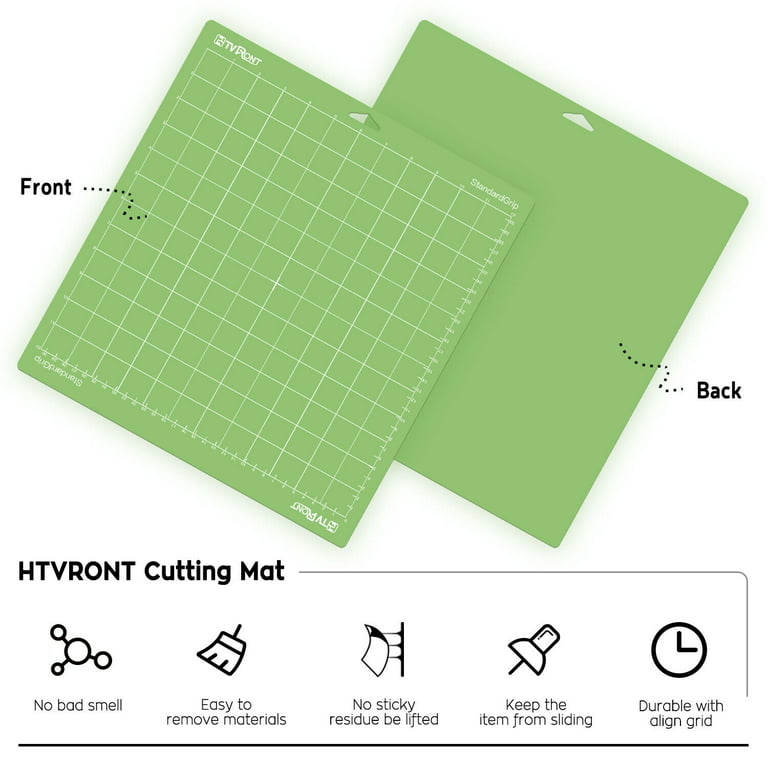 HTVRONT 6 Pack 12 inch x 12 inch Mix (Light/Standard/Strong Grip) Cutting Mat for Cricut Explore Air 2/Air/One/Maker, Size: 12 x 12