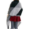 thumbnail image 4 of Bufanda grande de tartán, chal, bufanda de cuadros a la moda para mujer, bufanda de invierno para mujer, gruesa y versátil, lista para usar en la calle., 4 of 5
