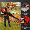 thumbnail image 5 of Seipouy 75.6CC 900 CFM Leaf Blower - 2-Stroke Backpack Gas Powered Leaf Blower, Grass Lawn Blower Air Cooling Gasoline Backpack Grass Blower, Backpack Snow Blower for Garden, 5 of 9