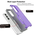 thumbnail image 3 of For Galaxy S23 FE Case, 2 in 1 Heavy Duty Armor Shockproof Cases,Hisdou Hybrid Dual Layer Rubber Drop Protection Grip Plastic Bumper Sturdy Phone Cover for Samsung Galaxy S23 FE 6.4"-Purple, 3 of 6