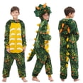 thumbnail image 3 of Conjuntos de pijamas Kigurumi de unicornio para niños, disfraz de dibujos animados de animales de Halloween, Jumpusits de dinosaurio de Navidad para 4-12 años, 3 of 4