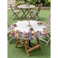 thumbnail image 5 of Outdoor Tablecloth with Umbrella Hole Zipper Purple Lavender Round Tablecloth 54" Waterproof Outside Table Cloth Watercolor Floral Daisy Botanical Spring Patio Table Cover Tablecloths for Picnic, 5 of 8