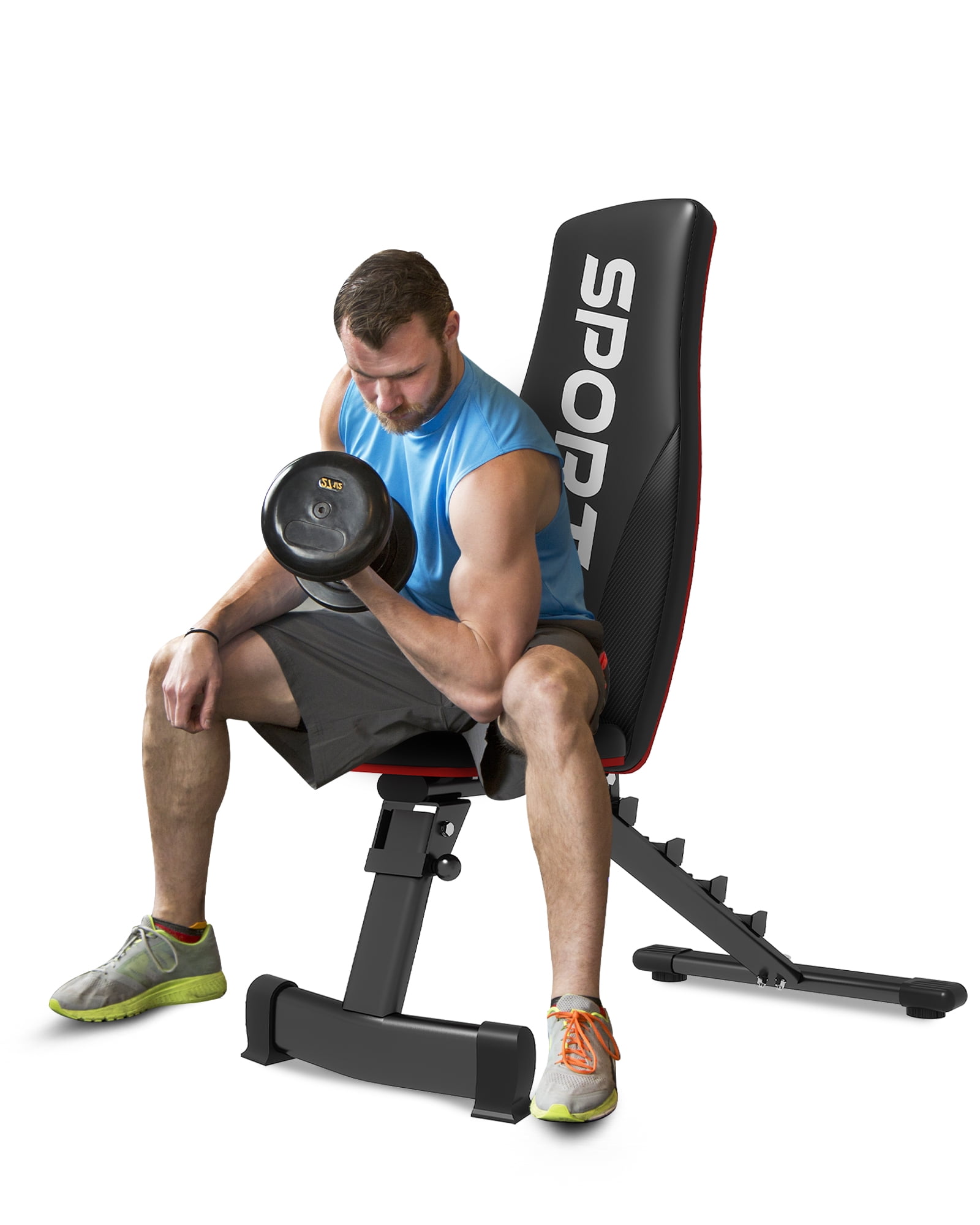 JoanKaren 5 Levels Adjustable Weight Bench,Foldable Workout Bench Olympic Weight Bench for Home Gym Full Body Strength Training,Supports Up to 660 lbs