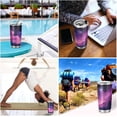 thumbnail image 7 of SKYSONIC Purple Forest Tumbler Stainless Steel Double Wall Vacuum Reusable Insulated Mug with Straw and Built-in Coaste for Cold and Hot Beverages, 20oz, 7 of 7